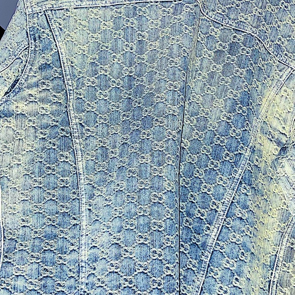 Auth GUCCI jacquard GG Jean jacket brand new with tags ID:678791XDBOK - Picture 9 of 12